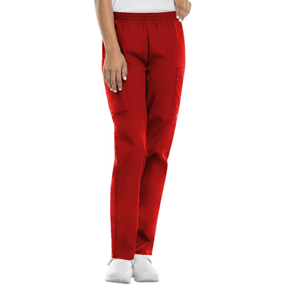 Cherokee Workwear Originals Women's Natural Rise Tapered Pull-On Cargo Pant