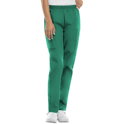 Cherokee Workwear Originals Women's Natural Rise Tapered Pull-On Cargo Pant