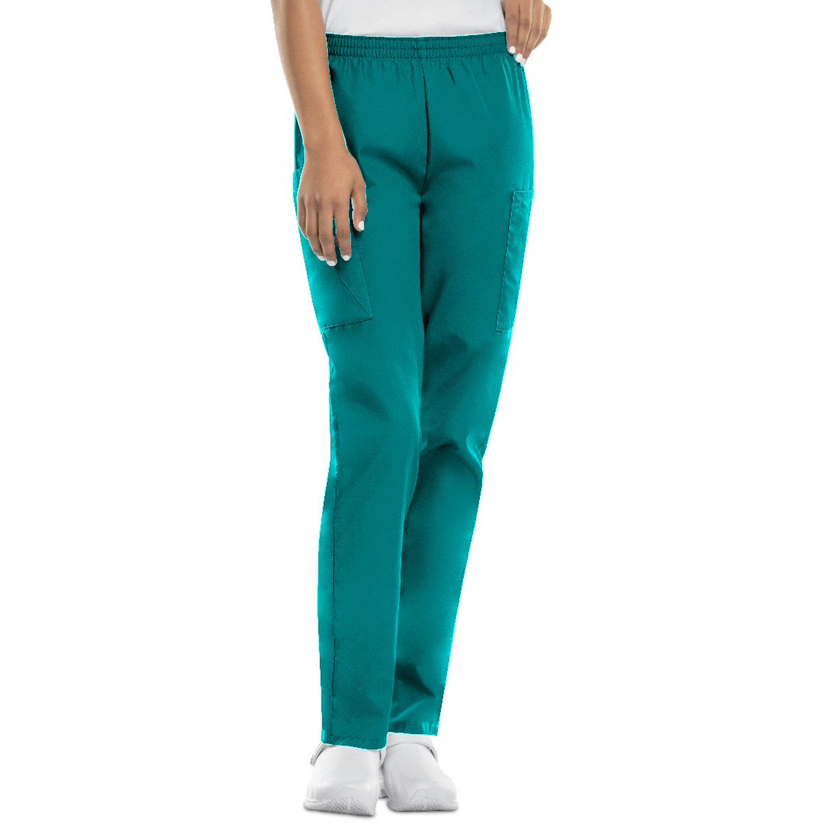 Cherokee Workwear Originals Women's Natural Rise Tapered Pull-On Cargo Pant