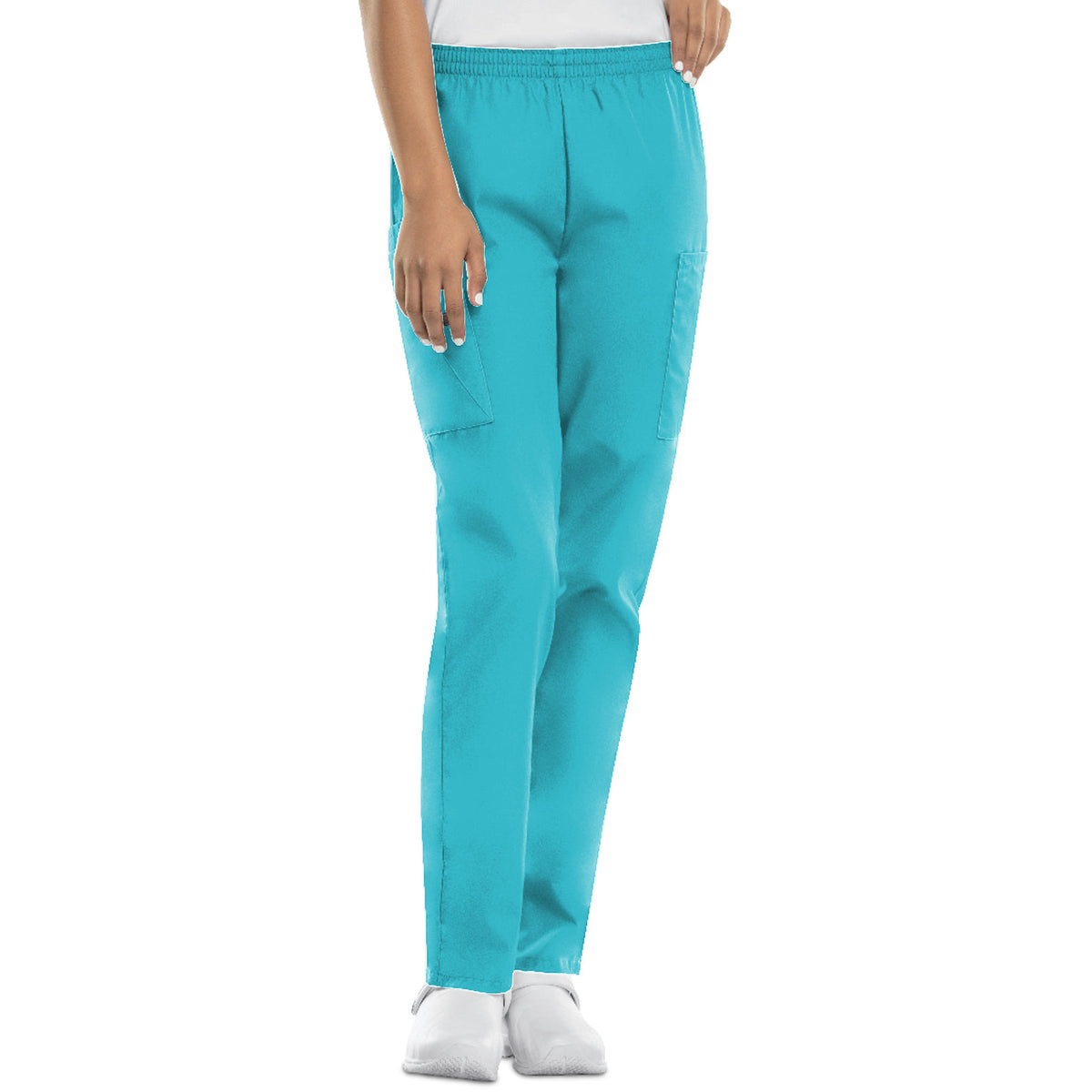 Cherokee Workwear Originals Women's Natural Rise Tapered Pull-On Cargo Pant