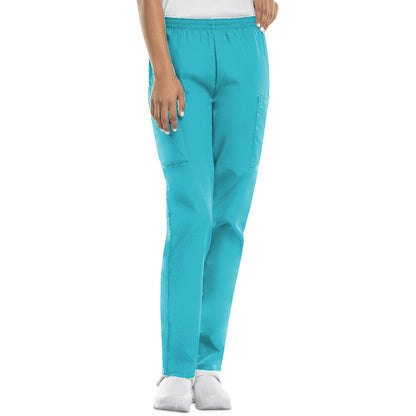 Cherokee Workwear Originals Women's Natural Rise Tapered Pull-On Cargo Pant