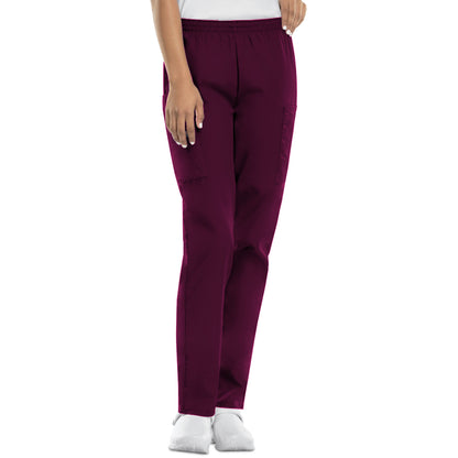 Cherokee Workwear Originals Women's Natural Rise Tapered Pull-On Cargo Pant