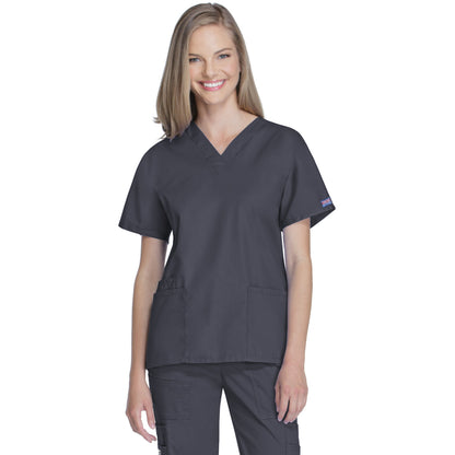 Cherokee Workwear Originals Women's 2-Pocket V-Neck Top
