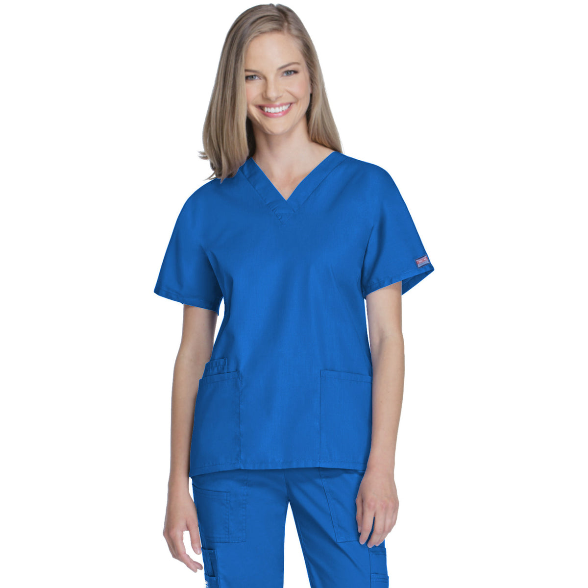 Cherokee Workwear Originals Women's 2-Pocket V-Neck Top