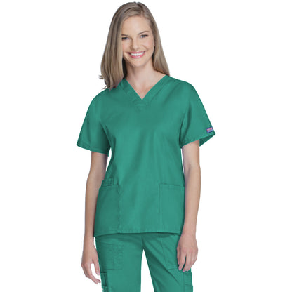 Cherokee Workwear Originals Women's 2-Pocket V-Neck Top