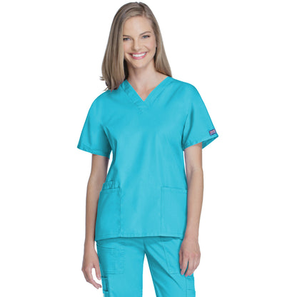 Cherokee Workwear Originals Women's 2-Pocket V-Neck Top