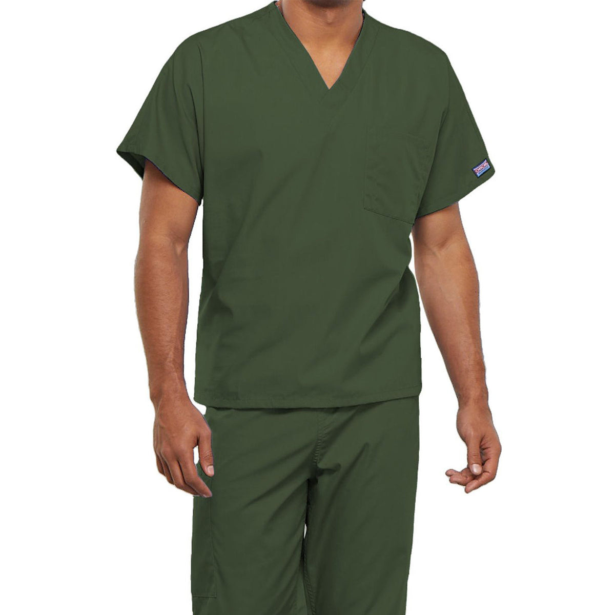 Cherokee Workwear Originals Unisex 1-Pocket V-Neck Top