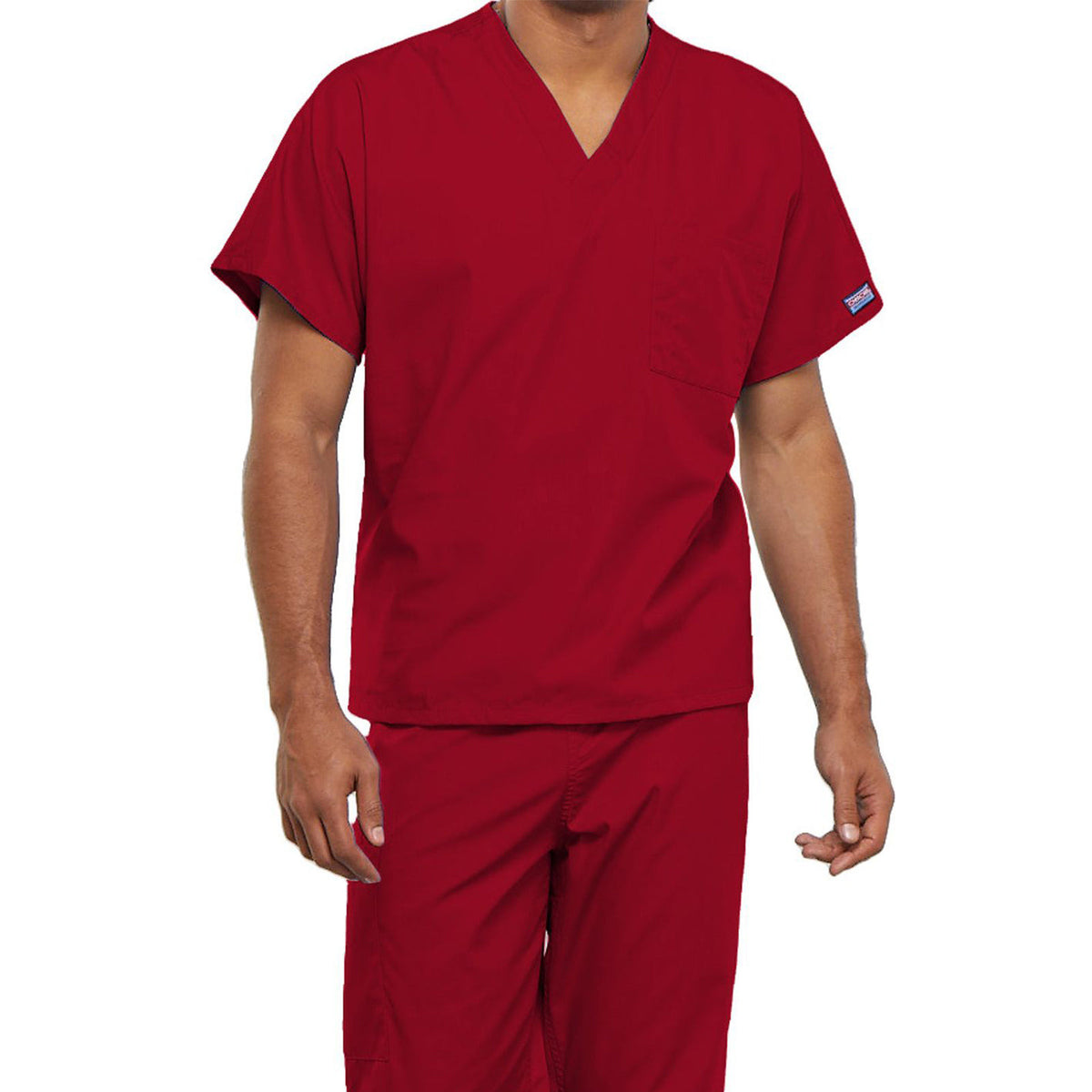 Cherokee Workwear Originals Unisex 1-Pocket V-Neck Top