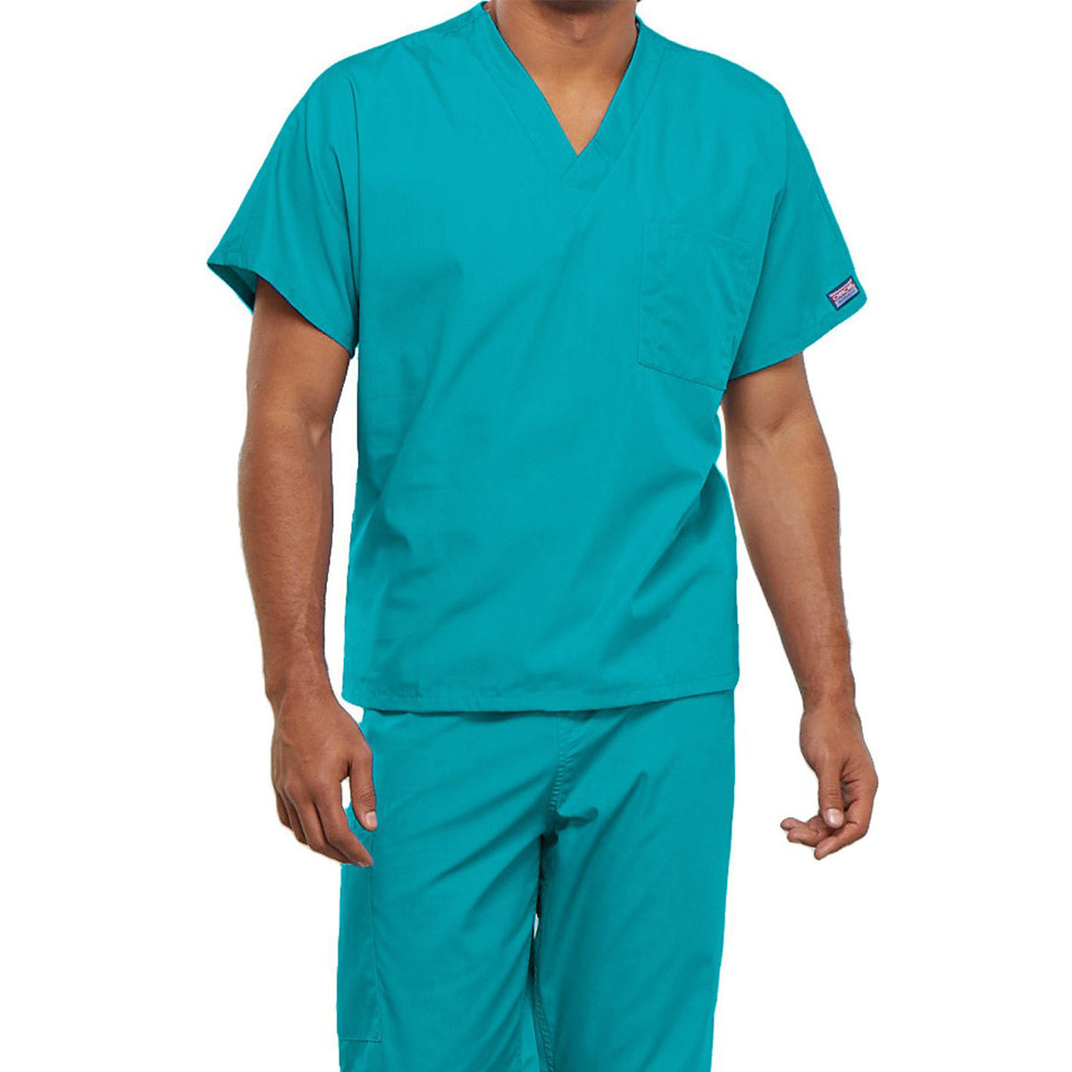 Cherokee Workwear Originals Unisex 1-Pocket V-Neck Top