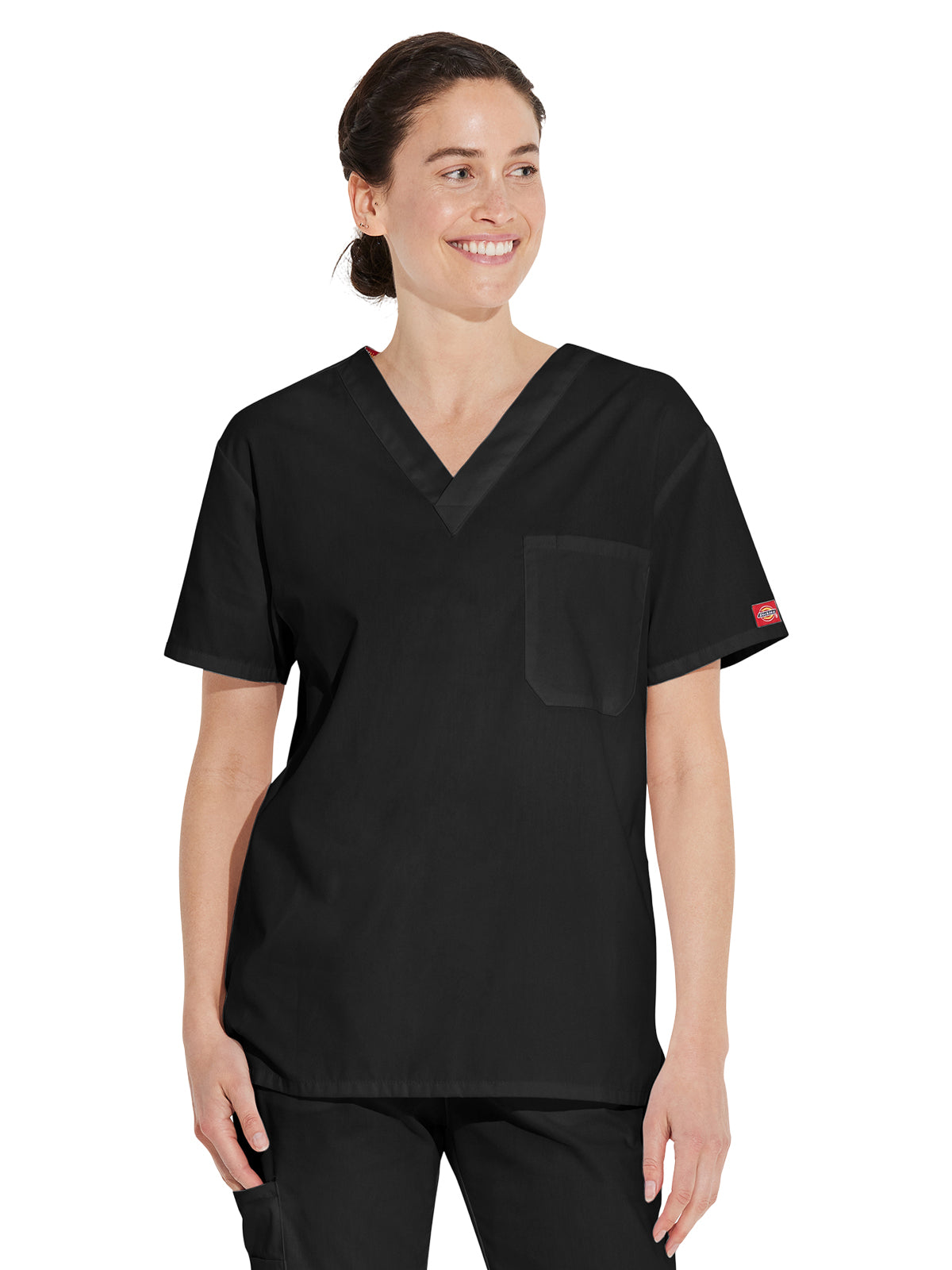 Dickies Medical EDS Signature Unisex 1-Pocket Tuckable V-Neck Top