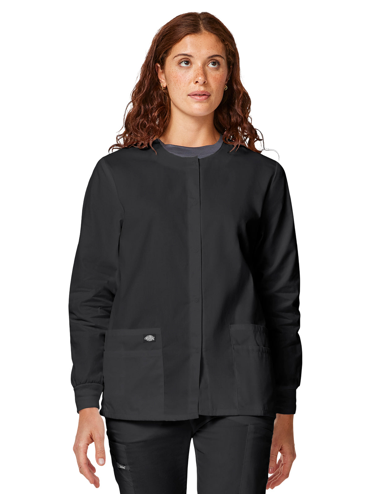 Dickies Medical EDS Signature Women's 5-Pocket Snap Front Warm-Up Jacket