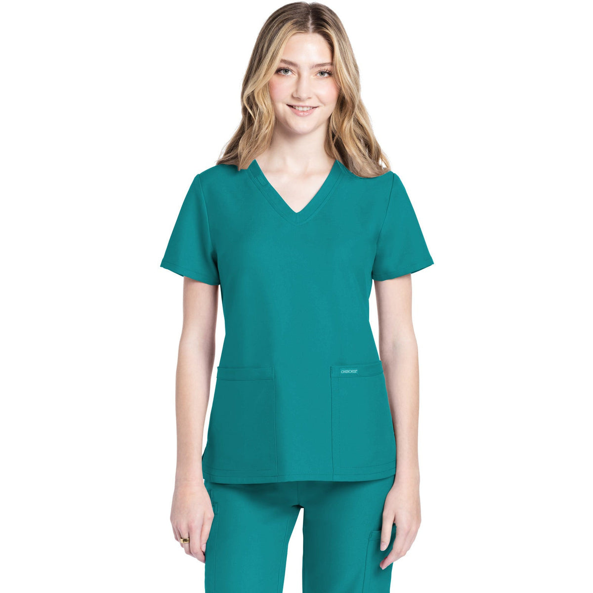 Cherokee Workwear Originals Ultra Women's 2-Pocket V-Neck Top