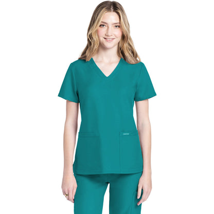 Cherokee Workwear Originals Ultra Women's 2-Pocket V-Neck Top