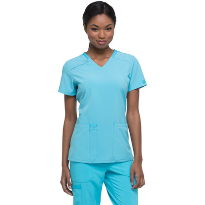 Dickies Medical EDS Essentials Women's 2-Pocket Contemporary V-Neck Top
