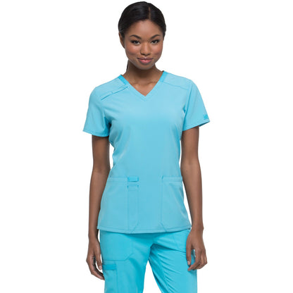 Dickies Medical EDS Essentials Women's 2-Pocket Contemporary V-Neck Top