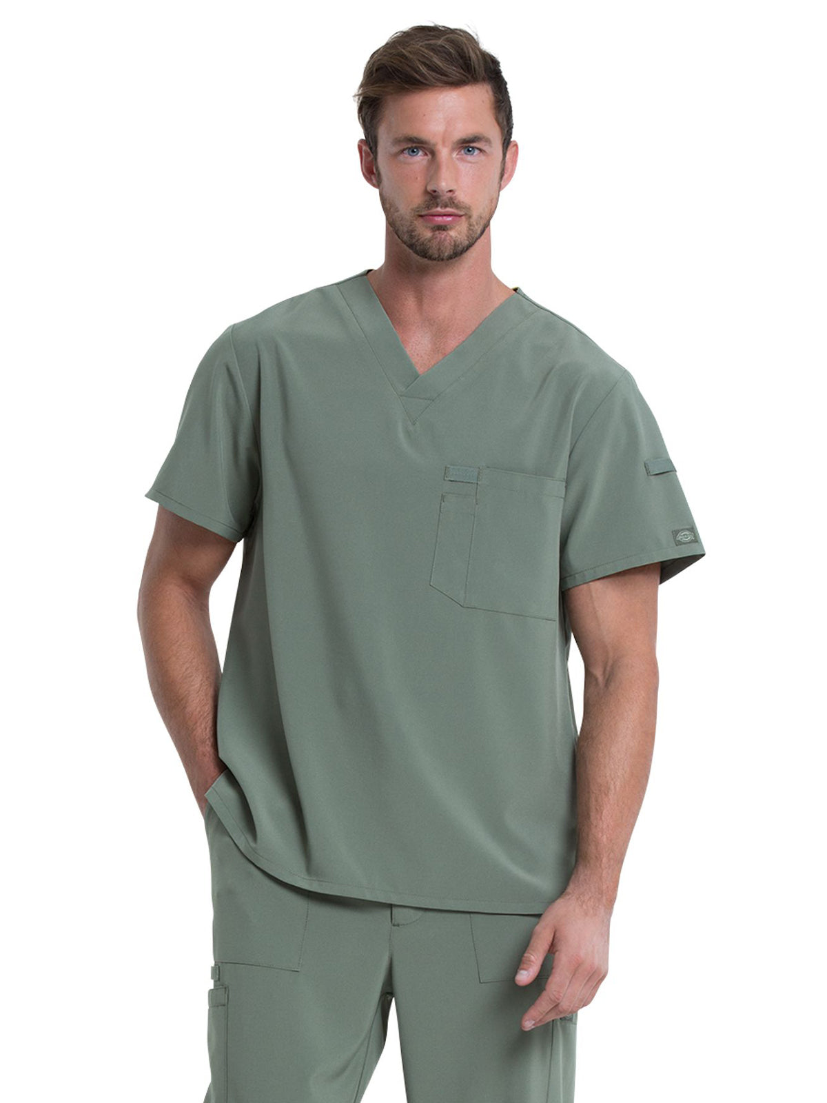 Dickies Medical EDS Essentials Men's 1-Pocket Tuckable V-Neck Top