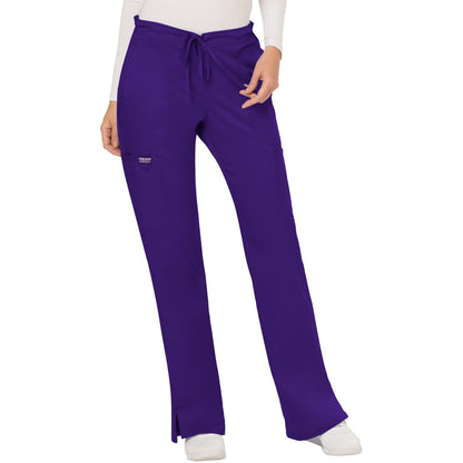 Cherokee Workwear Revolution Women's 5-Pocket Mid Rise Drawstring Pant