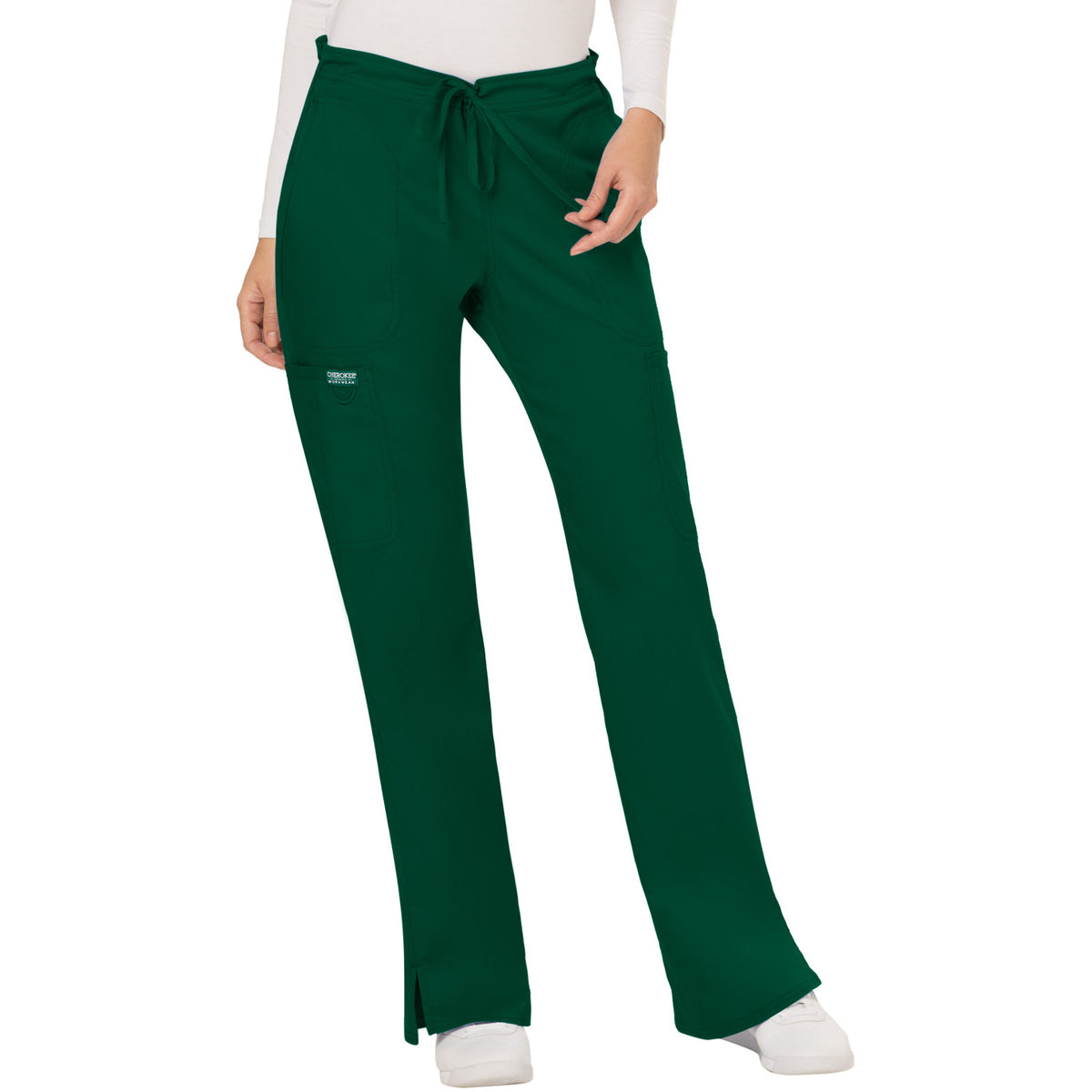 Cherokee Workwear Revolution Women's 5-Pocket Mid Rise Drawstring Pant