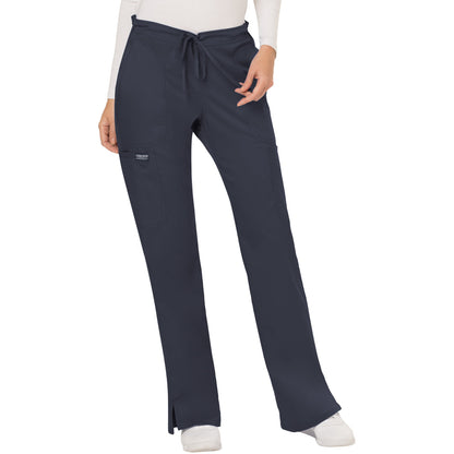 Cherokee Workwear Revolution Women's 5-Pocket Mid Rise Drawstring Pant