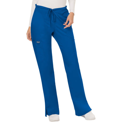Cherokee Workwear Revolution Women's 5-Pocket Mid Rise Drawstring Pant