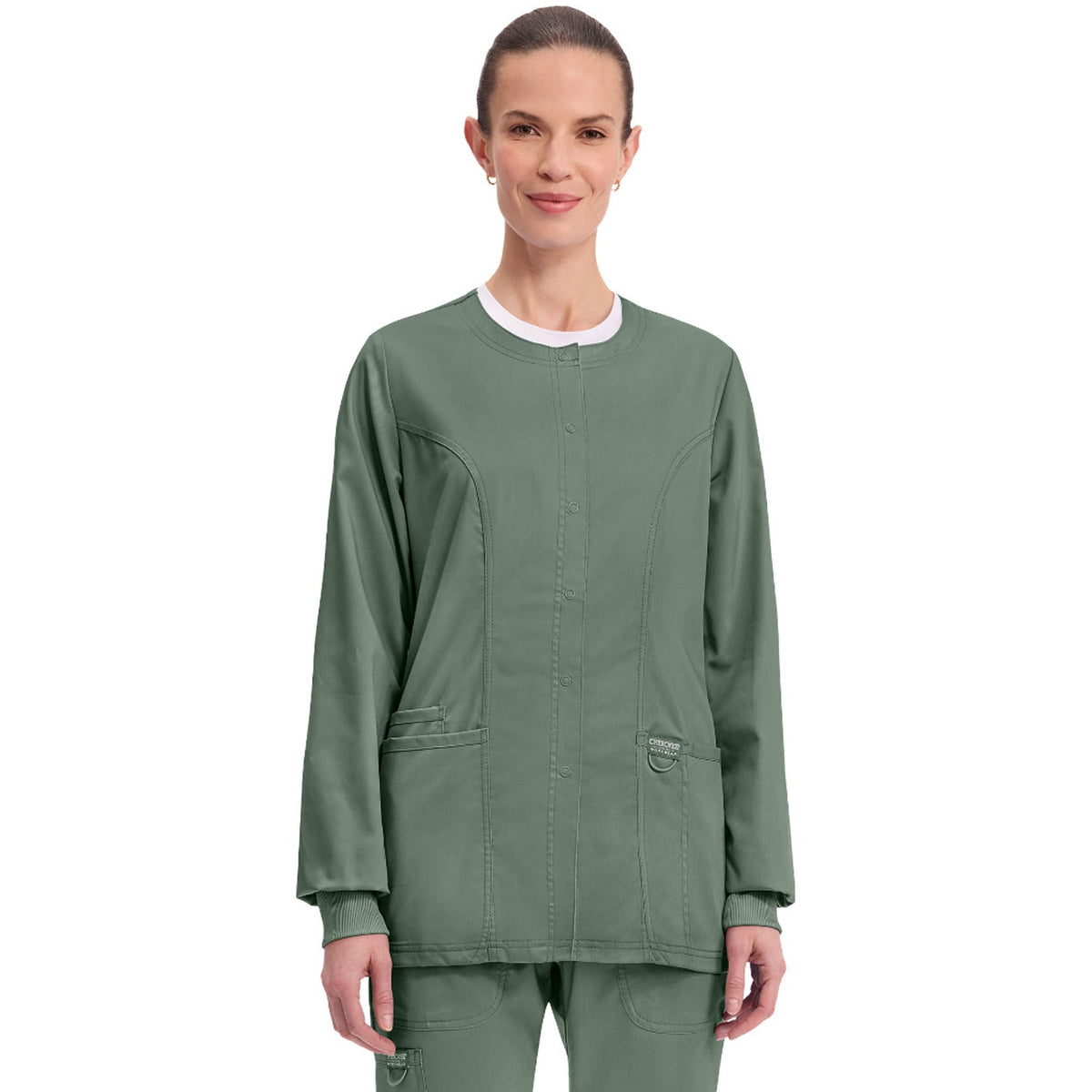 Cherokee Workwear Revolution Women's 3-Pocket Snap Front Jacket