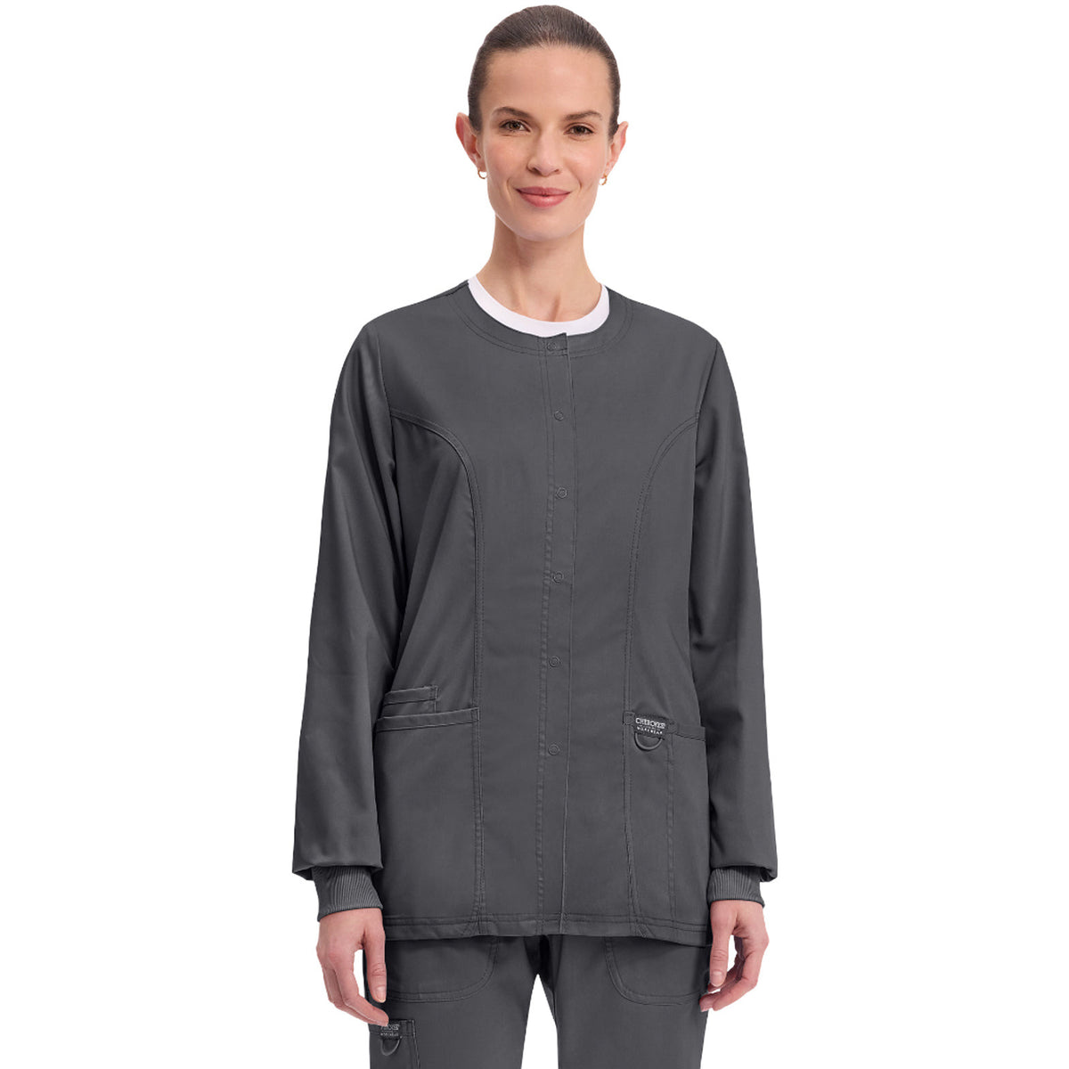 Cherokee Workwear Revolution Women's 3-Pocket Snap Front Jacket