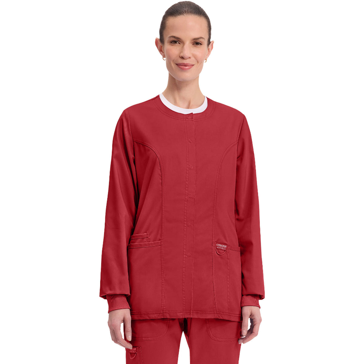 Cherokee Workwear Revolution Women's 3-Pocket Snap Front Jacket