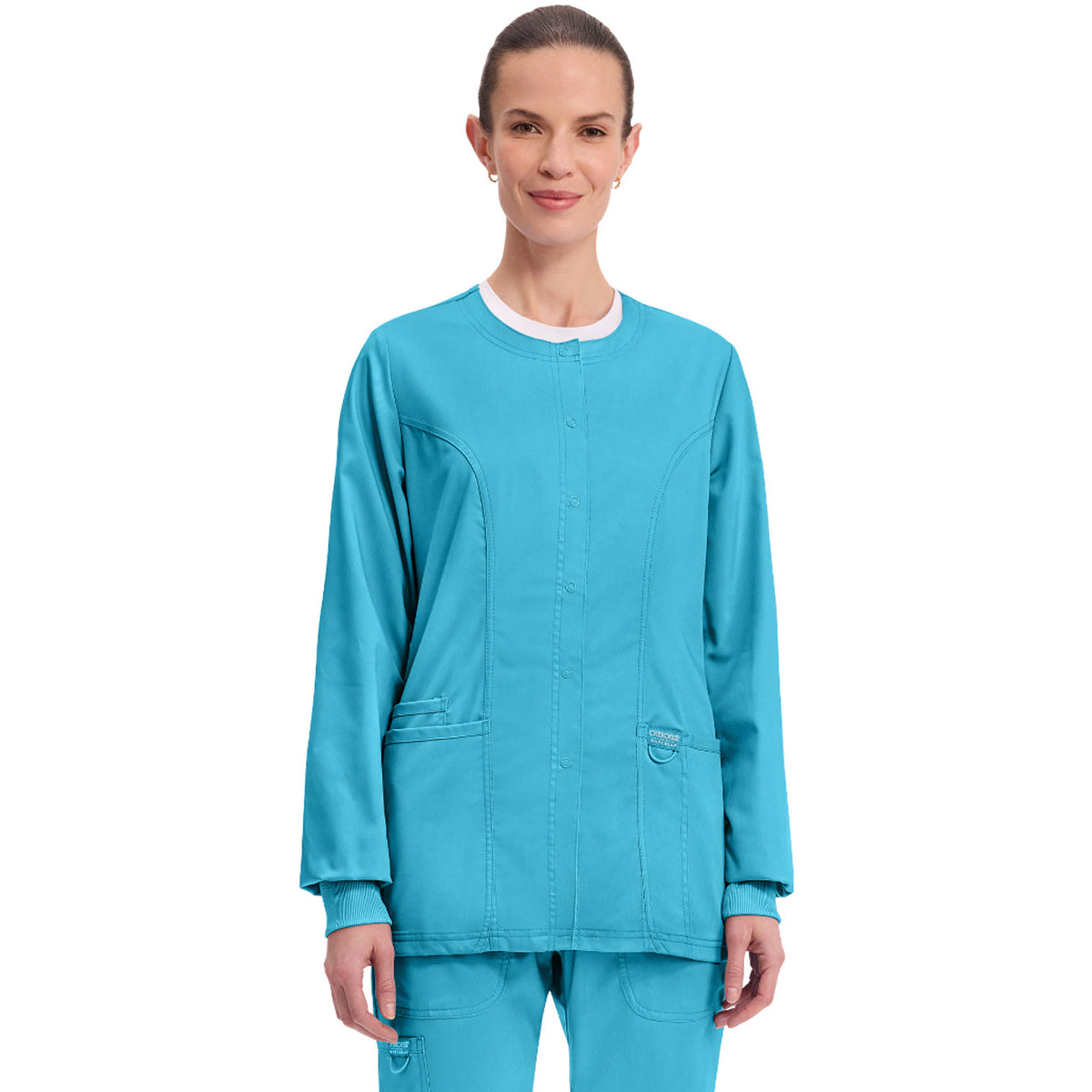 Cherokee Workwear Revolution Women's 3-Pocket Snap Front Jacket