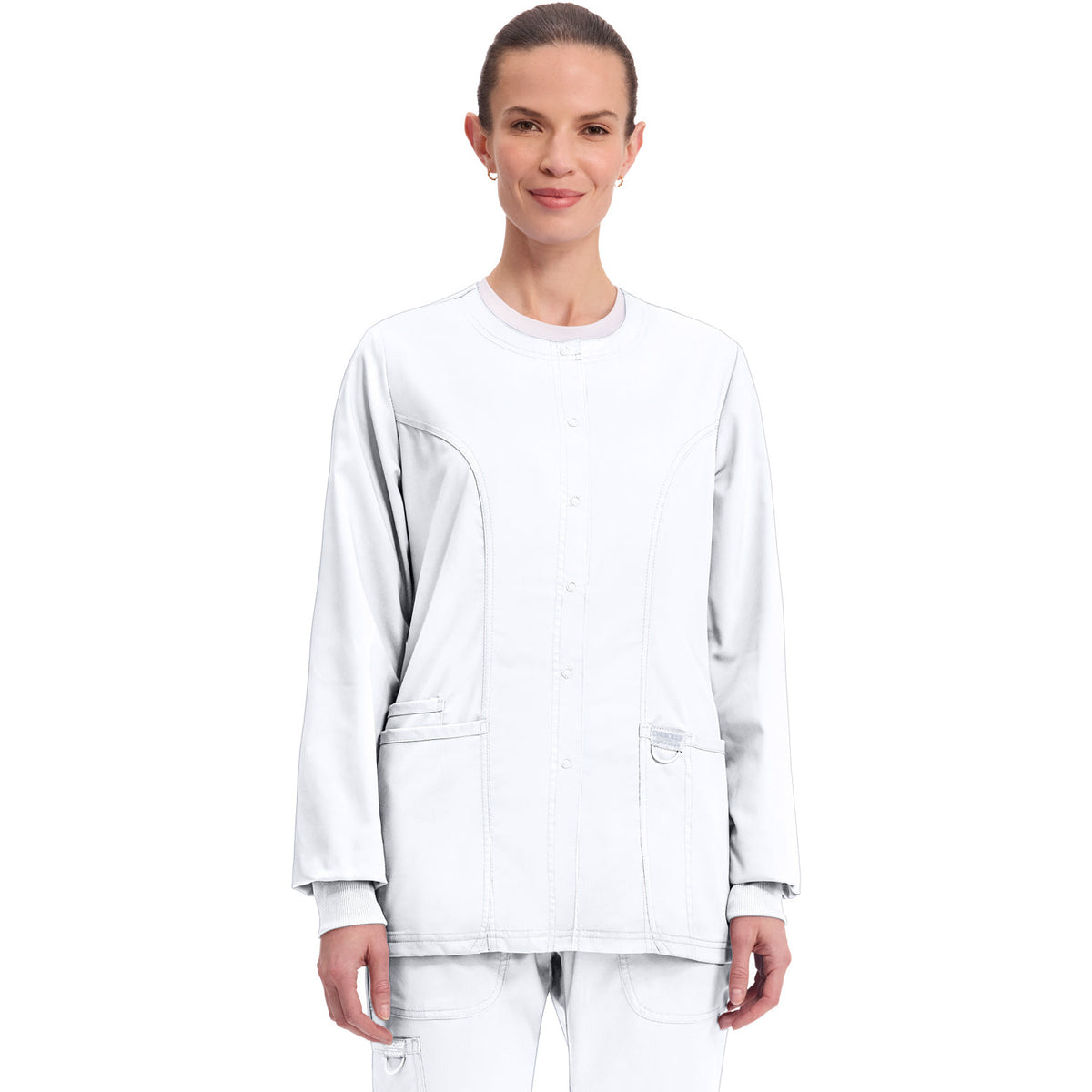 Cherokee Workwear Revolution Women's 3-Pocket Snap Front Jacket