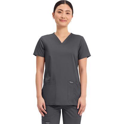 Cherokee Workwear Revolution Women's 3-Pocket V-Neck Top