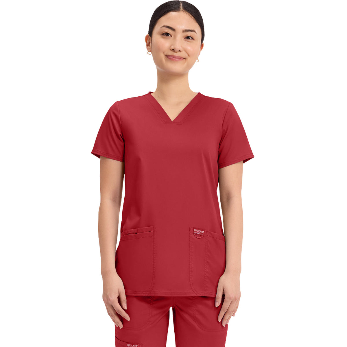 Cherokee Workwear Revolution Women's 3-Pocket V-Neck Top