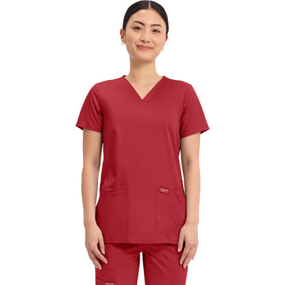 Cherokee Workwear Revolution Women's 3-Pocket V-Neck Top