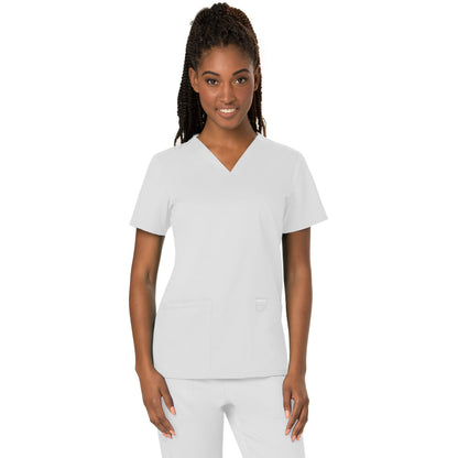 Cherokee Workwear Revolution Women's 3-Pocket V-Neck Top