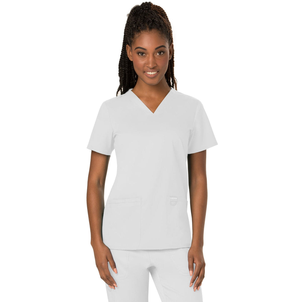 Cherokee Workwear Revolution Women's 3-Pocket V-Neck Top