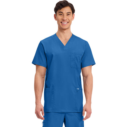 Cherokee Workwear Revolution Men's 3-Pocket V-Neck Top